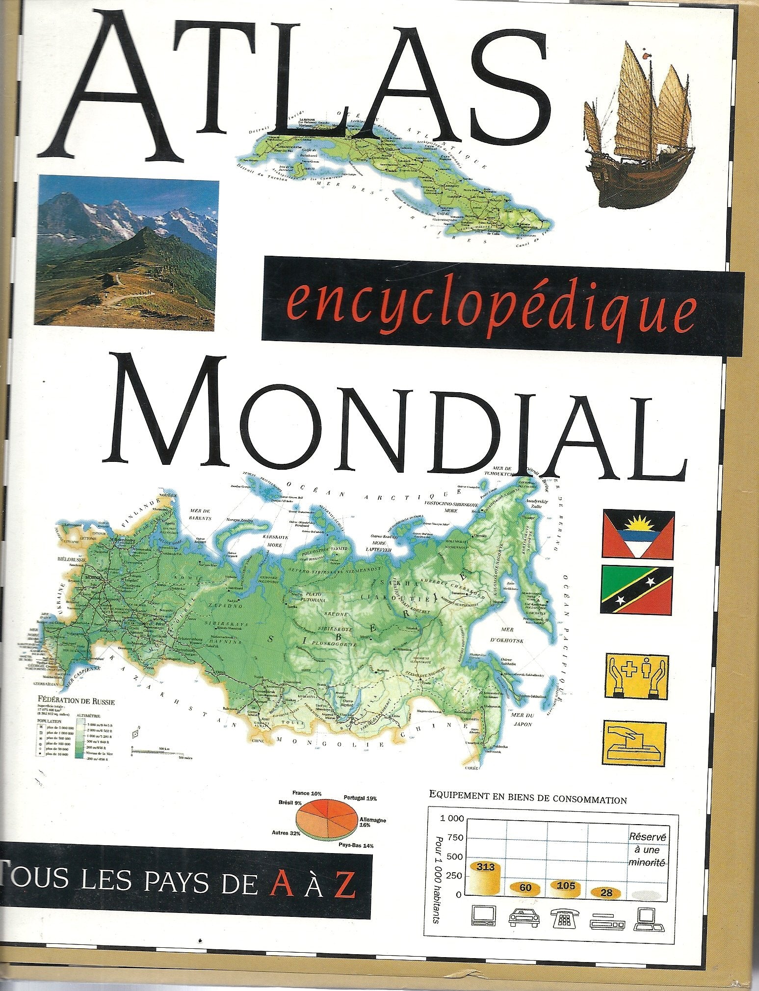Atlas encyclopédique mondial : Tous les pays de A à Z Books
