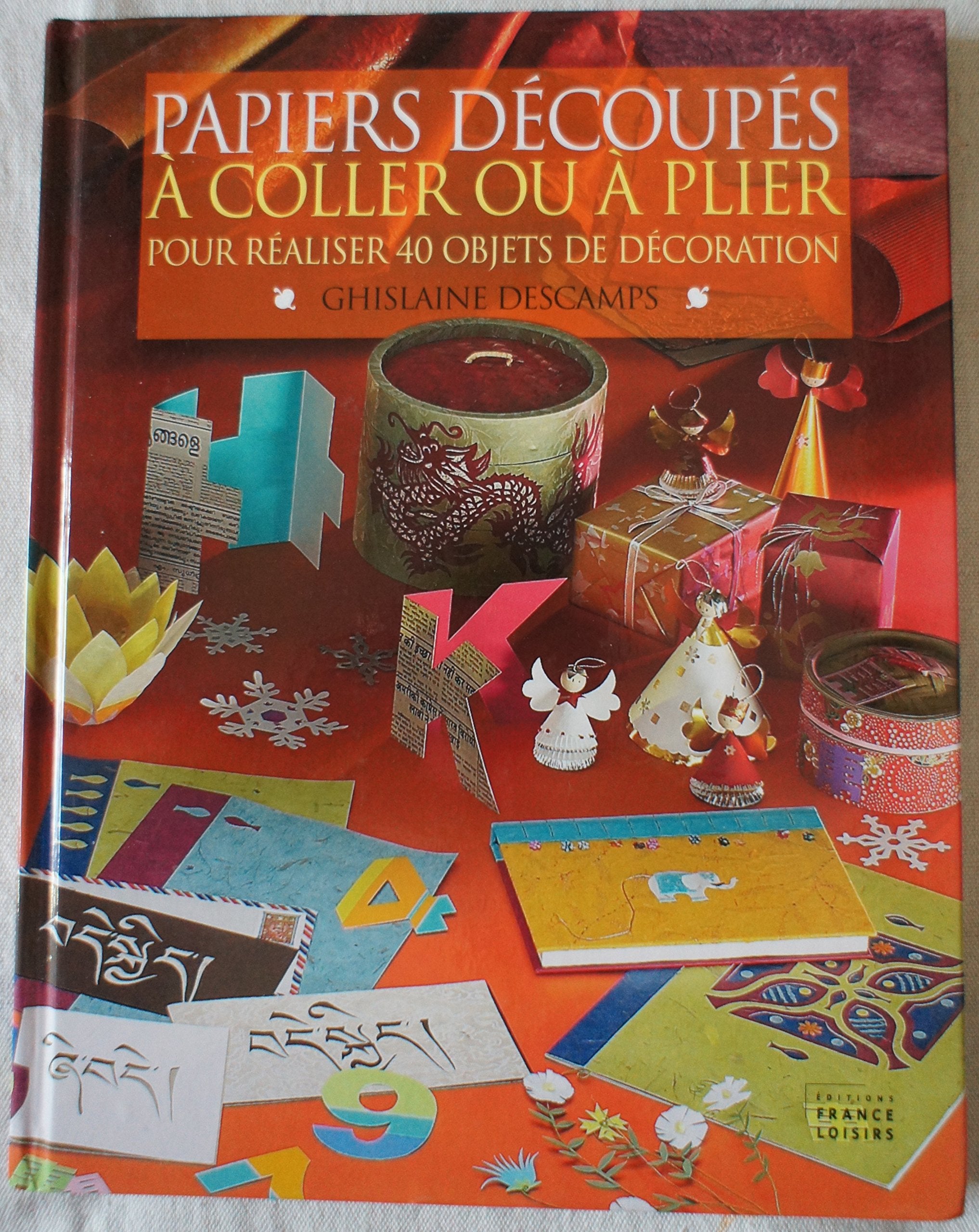 Papiers découpés à coller ou à plier, pour réaliser 40 objets de décoration book