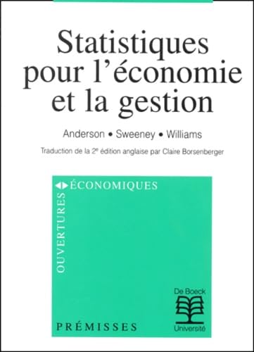 Statistiques pour l'économie et la gestion book
