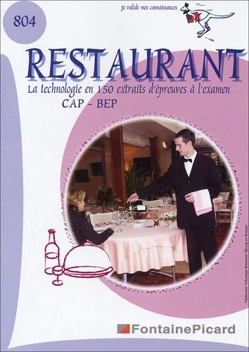La technologie restaurant au CAP et BEP en 150 extraits de sujets d'examen: "Je valide mes connaissances" book