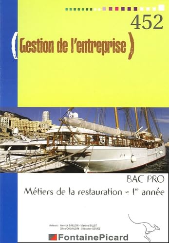 Gestion de l'entreprise Bac Pro Métiers de la restauration 1e année book