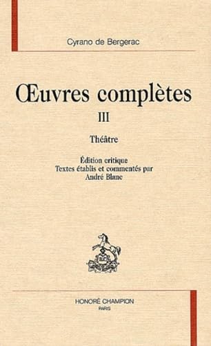 Oeuvres complètes. Vol. 3. Théâtre book