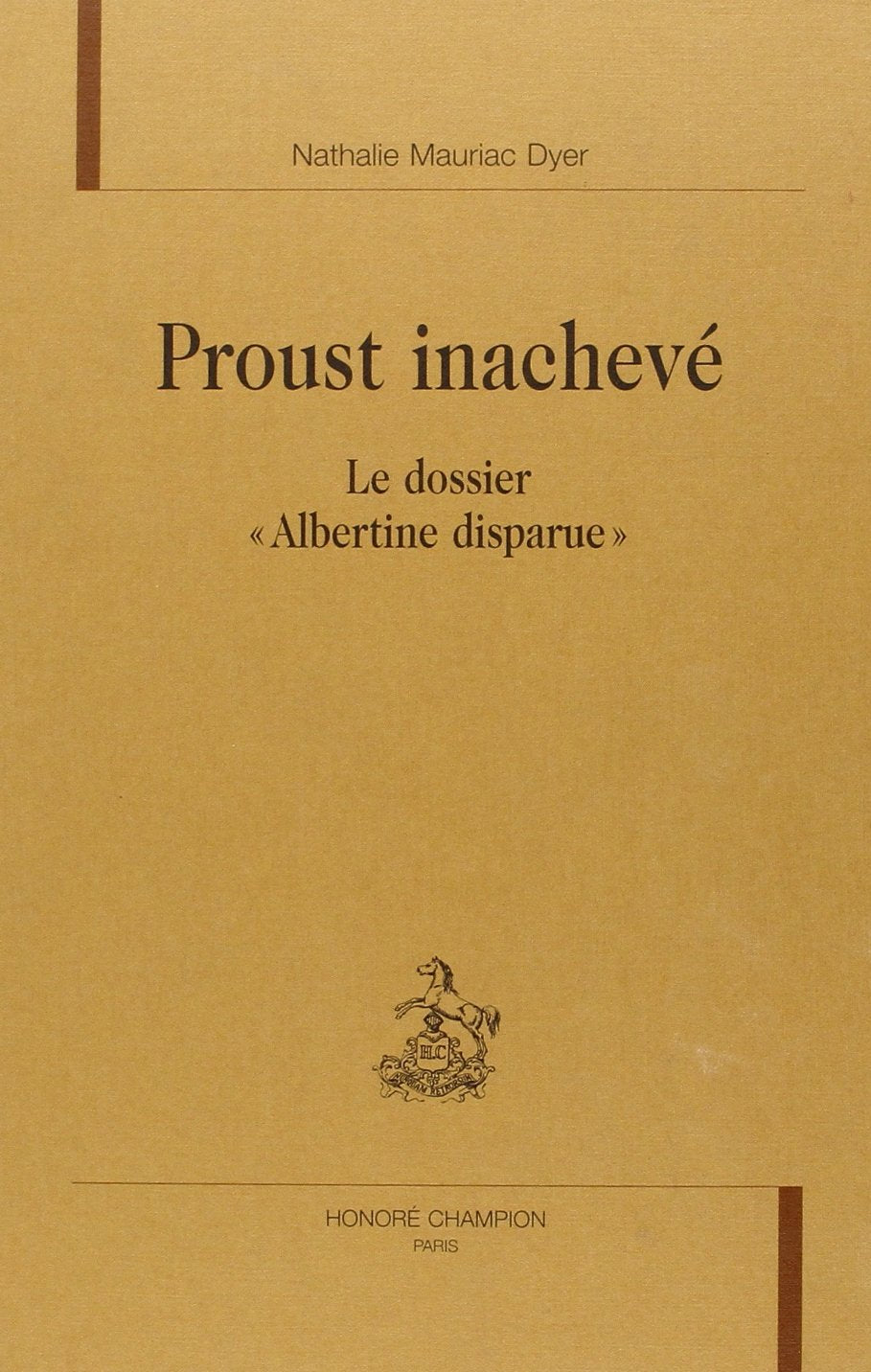 Proust inachevé : le dossier book