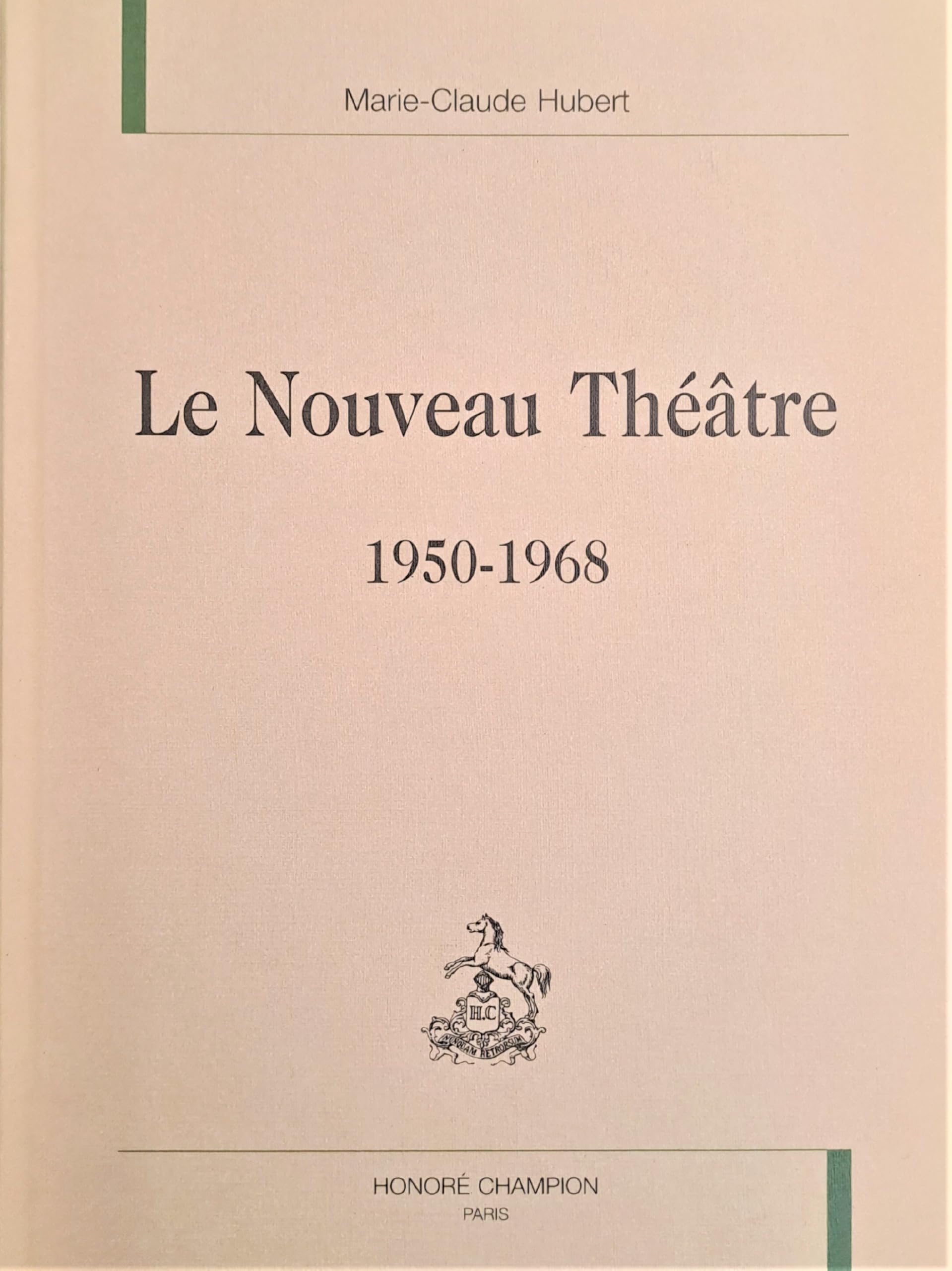 Le nouveau théâtre 1950-1968 book