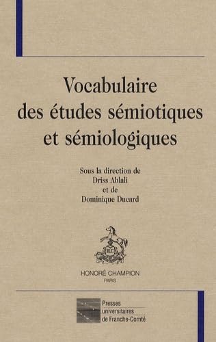 Vocabulaire des études sémiotiques et sémiologiques book