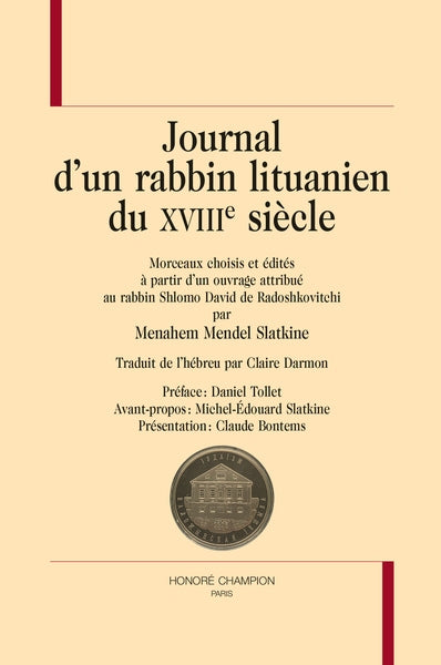 Journal d'un rabbin lituanien du XVIIIe siècle Philosophy