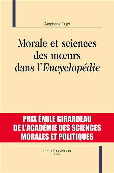 Product Image: Morale et sciences des moeurs dans l'Encyclopédie