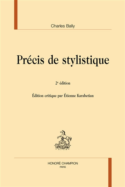 Product Image: Précis de stylistique
