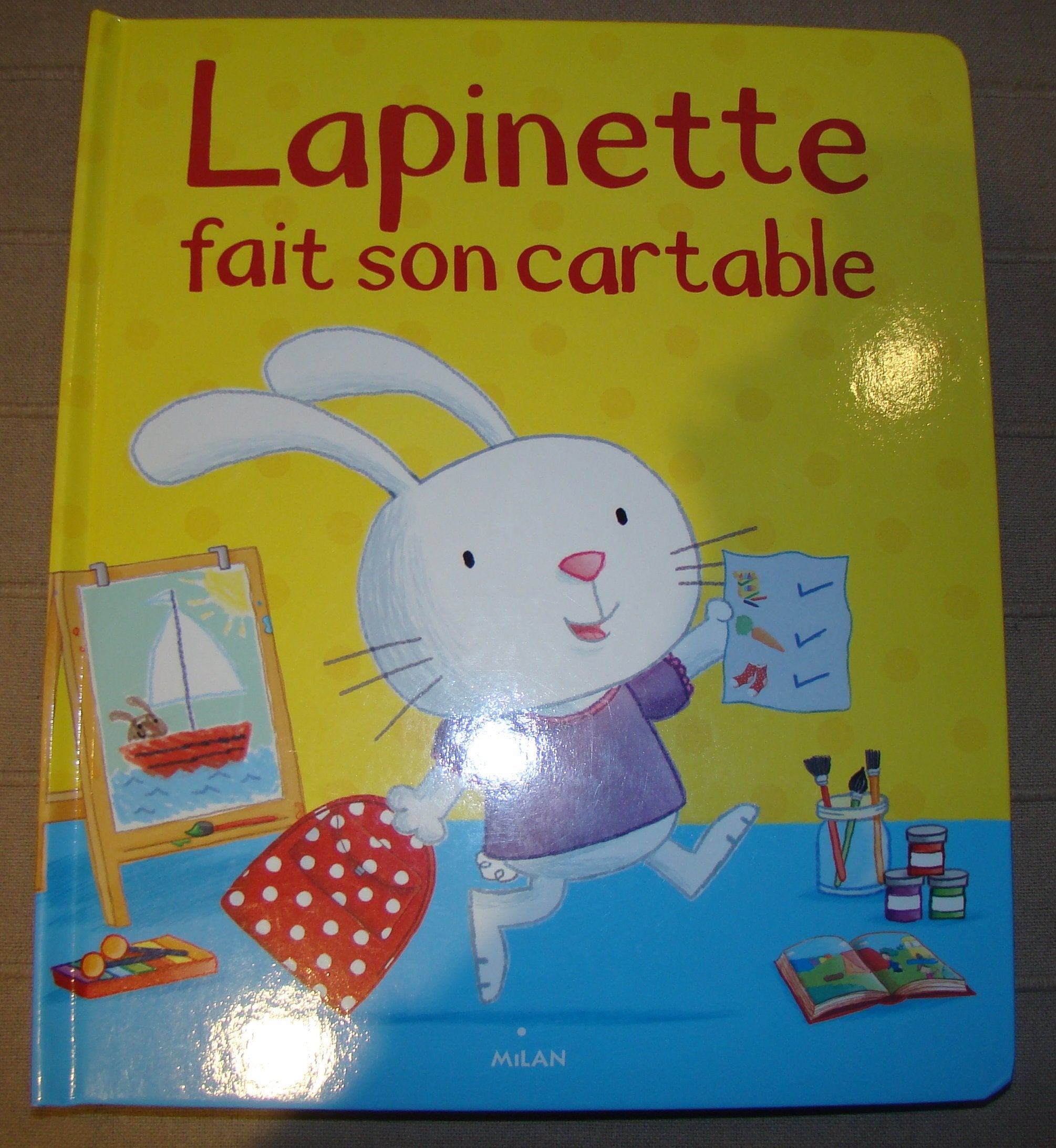 Lapinette fait son cartable book