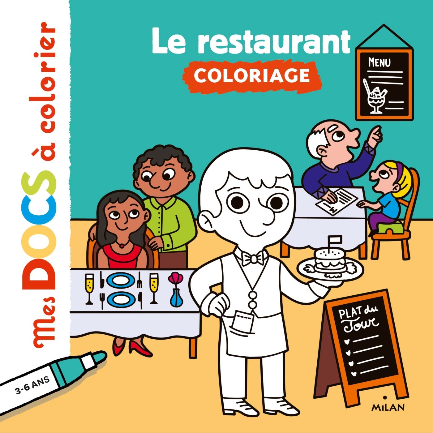 Le restaurant: Coloriage book