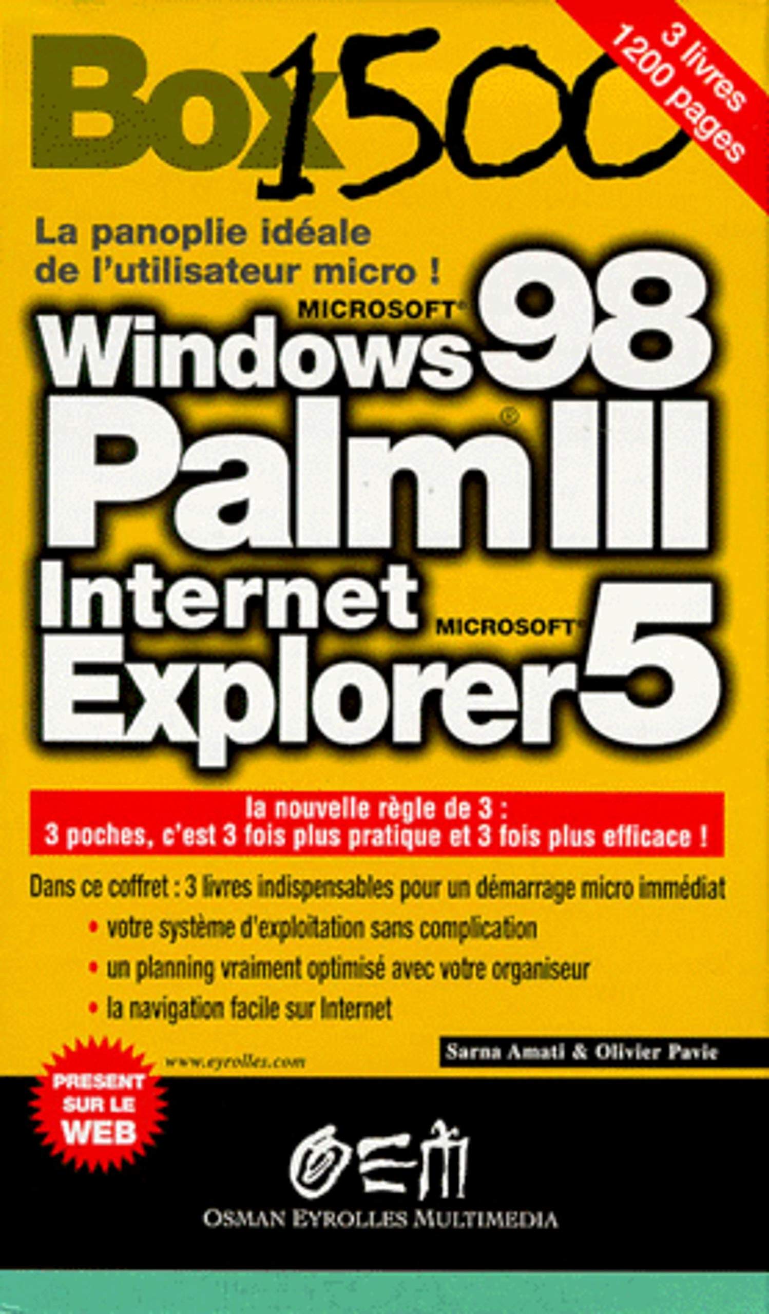 Windows 98, Palm III, Microsoft Explorer 5, 3 volumes book