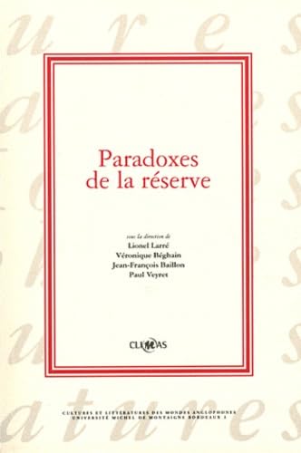 Paradoxes de la réserve book