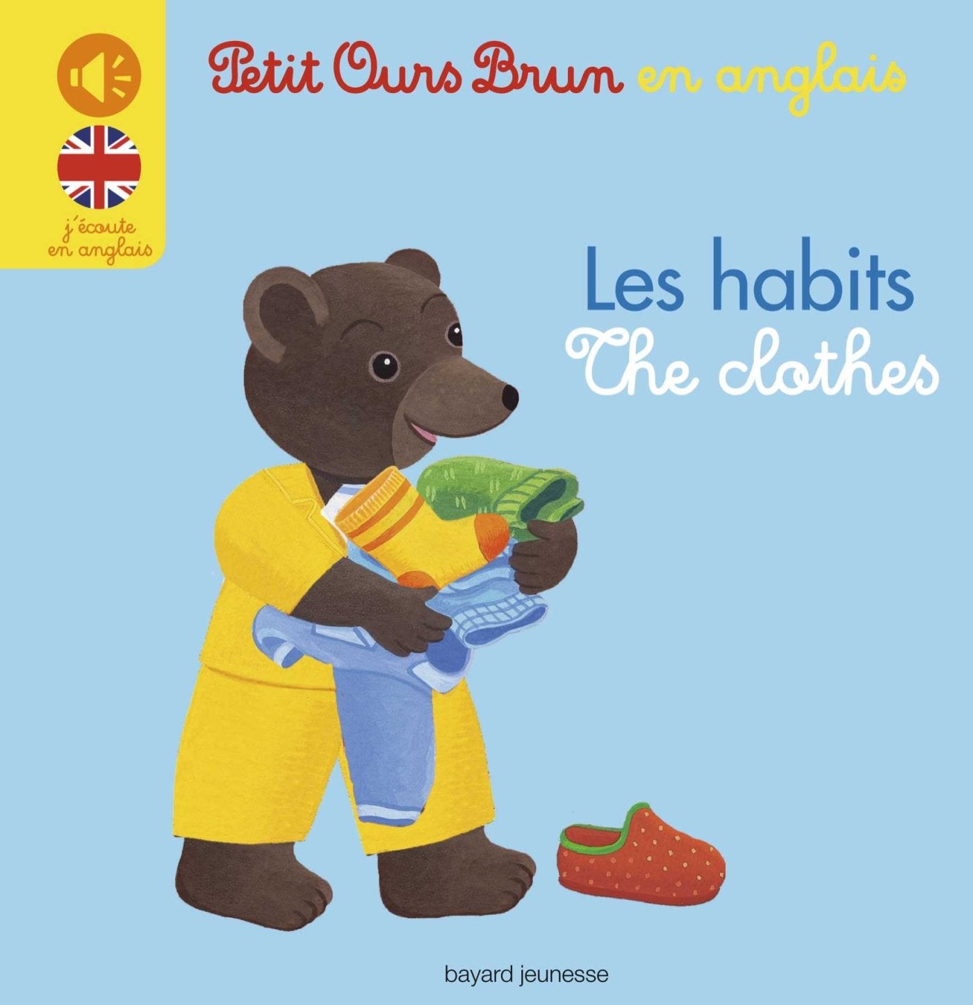 Mini-sonore en anglais Petit Ours Brun - Les habits/The clothes book