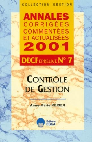 Contrôle de gestion : DECF, épreuve numéro 7 book
