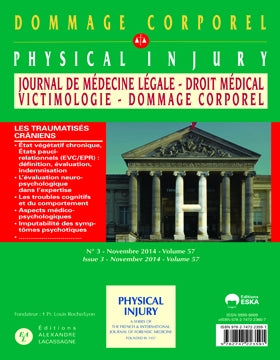 Journal de médecine légale, droit médical, victimologie, dommage corporel, n° 57-3. Les traumatisés crâniens Books
