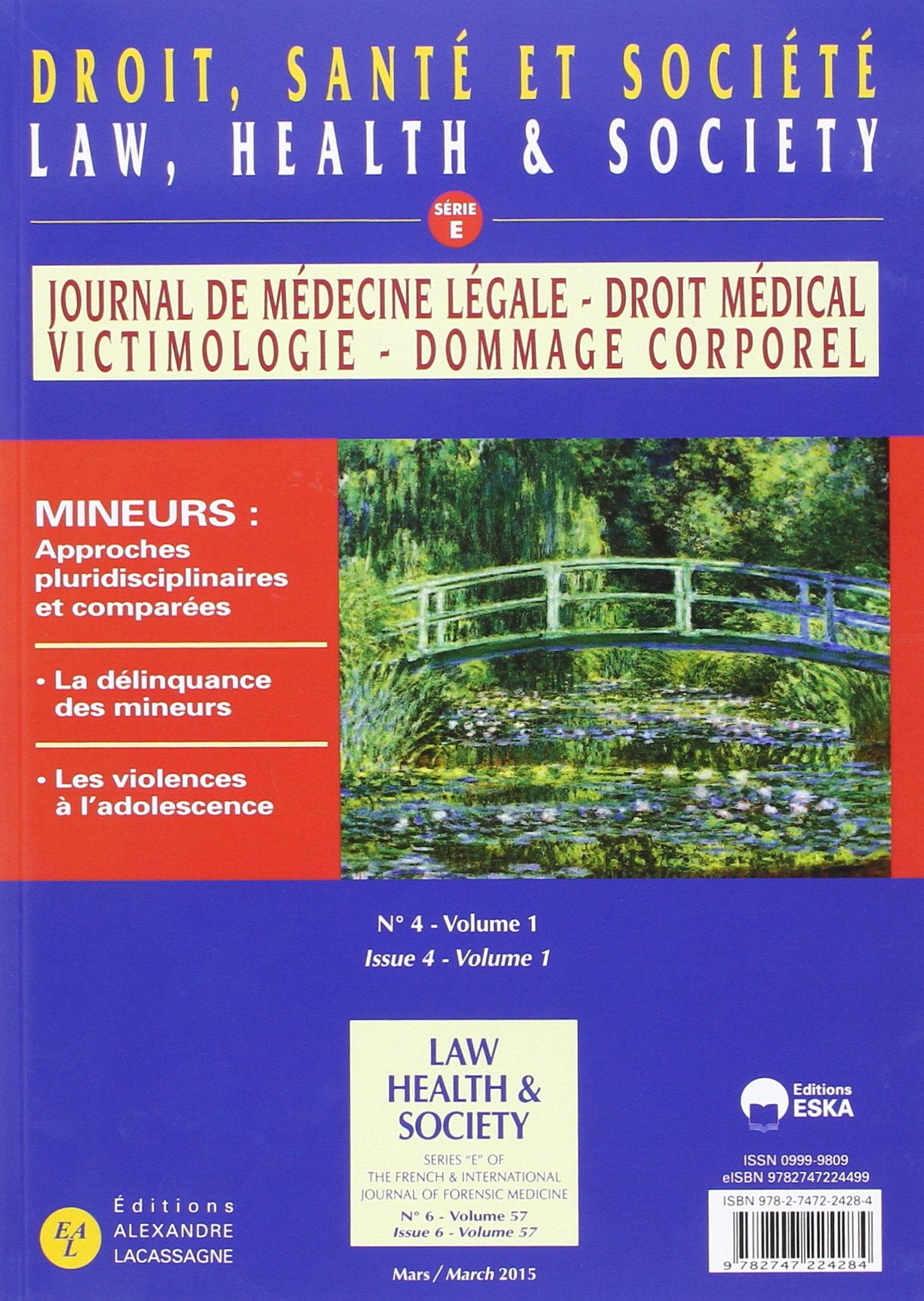 DROIT SANTE ET SOCIETE N6 VOL 57 2014 LA DELINQUANCE DES MINEURS: N° 6, Vol 57/2014 : La délinquance des mineurs Law