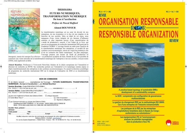 REVUE ORGNISATION RESPONSABLE VOL 11 N°2-2016: LA SCIC : COMPRENDRE UNE CONFIGURATION DE GOUVERNANCE MULTISOCIÉTARIALE book
