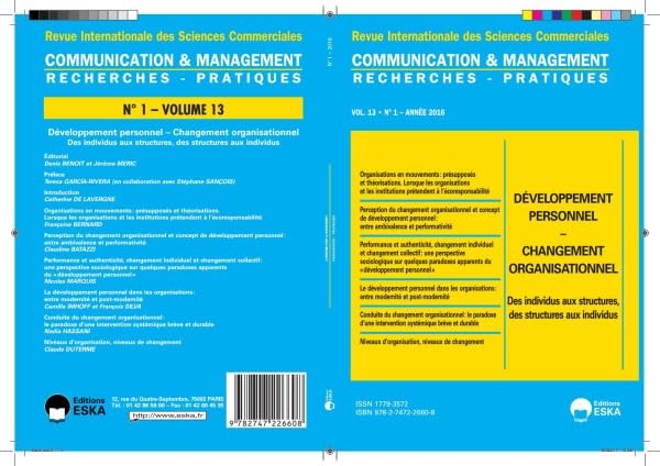 COMMUNICATION ET MANAGEMENT VOL.13 N°1-2016: DEVELOPPEMENT PERSONNEL-CHANGEMENT ORGANISATIONNEL book