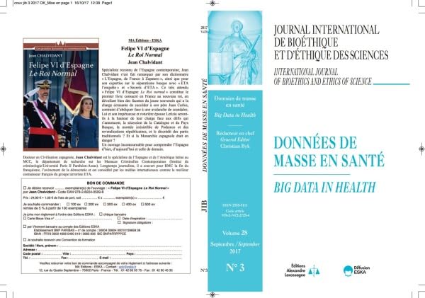 REVUE JIB VOL 28 N3 2017: DONNEES DE MASSE EN SANTE-BIG DATA IN HEALTH book