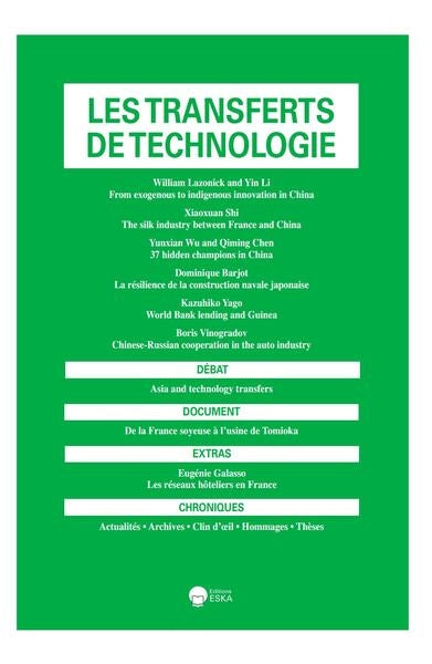 Entreprises et histoire. Les transferts de technologie : de la France soyeuse à l'usine de Tomioka Computer Science