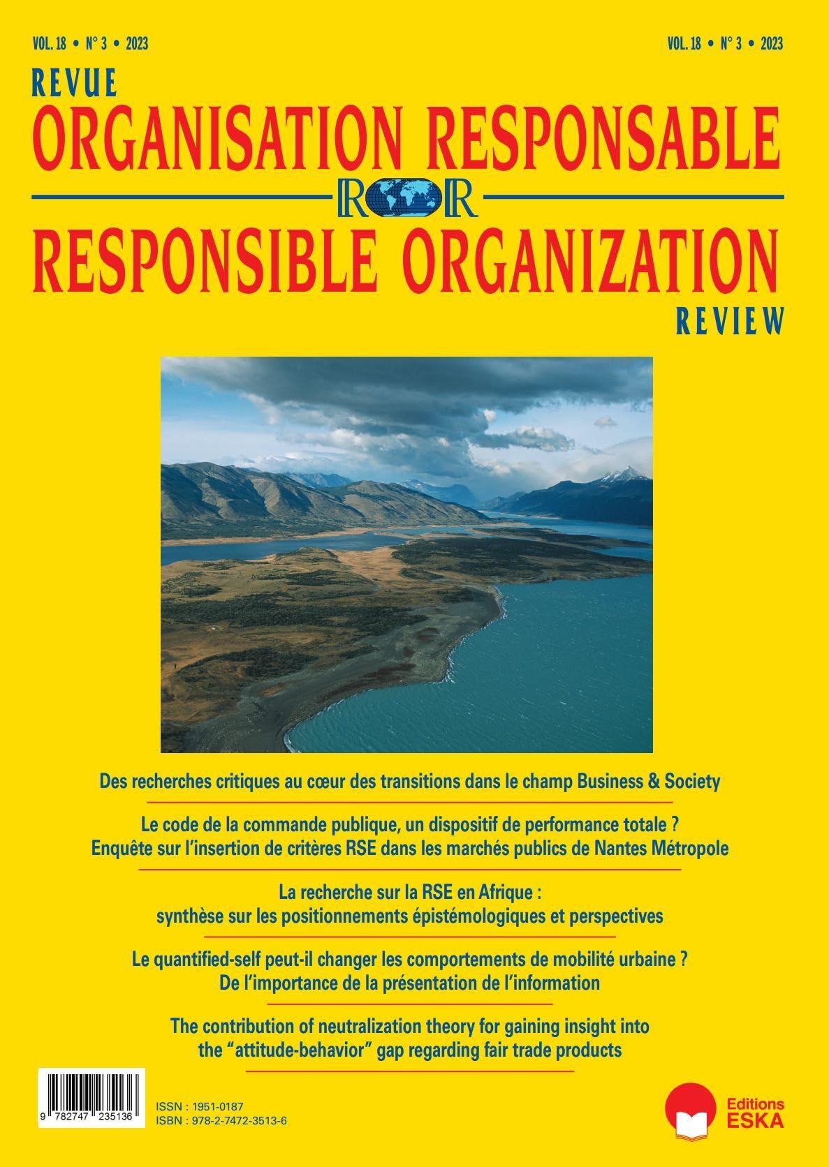 Revue de l'Organisation Responsable 3-2023: Des recherches critiques au coeur des transitions dans le champs Business et Society book