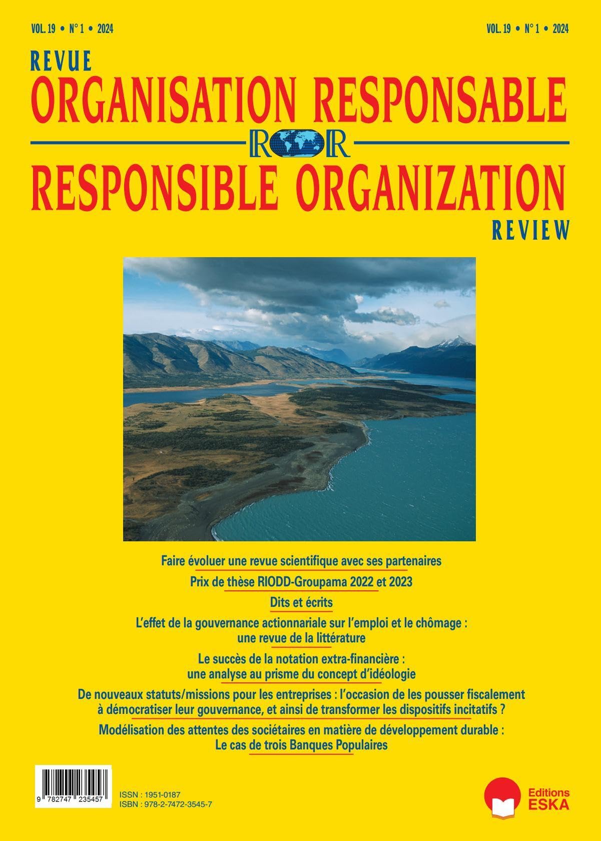 Revue de l'Organisation Responsable 1-2024: Prix Thèse RIODD-Groupama 2022-2023 book
