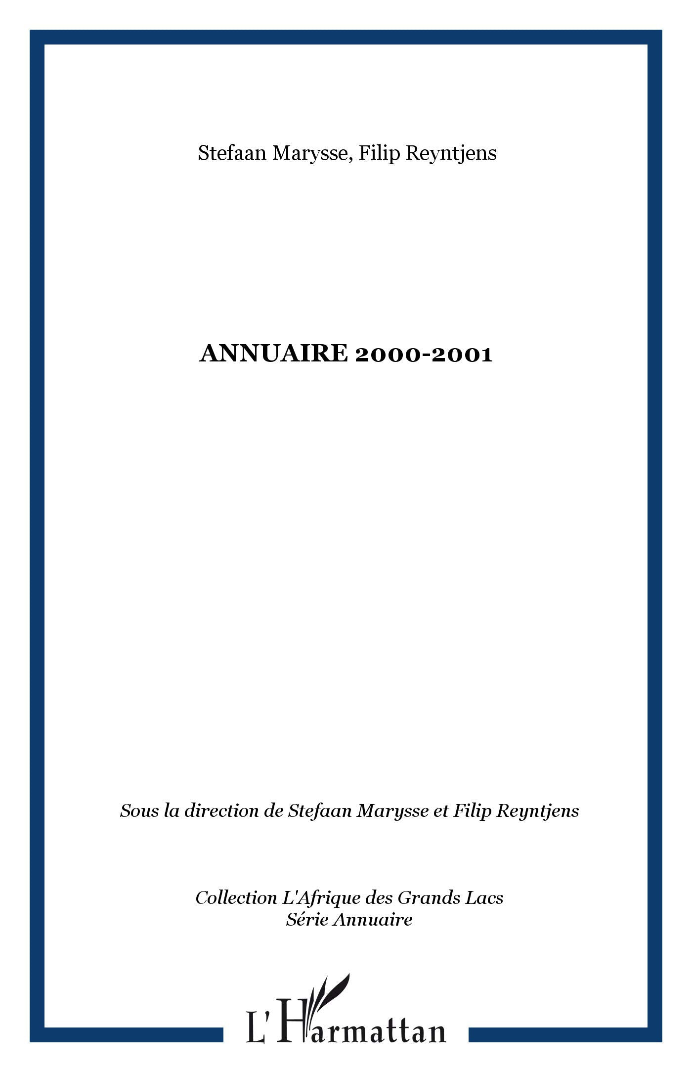 Afrique (2000-2001) des grands lacs (l') annuaire book