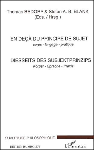 En deca du principe de sujet corps langage pratique di book