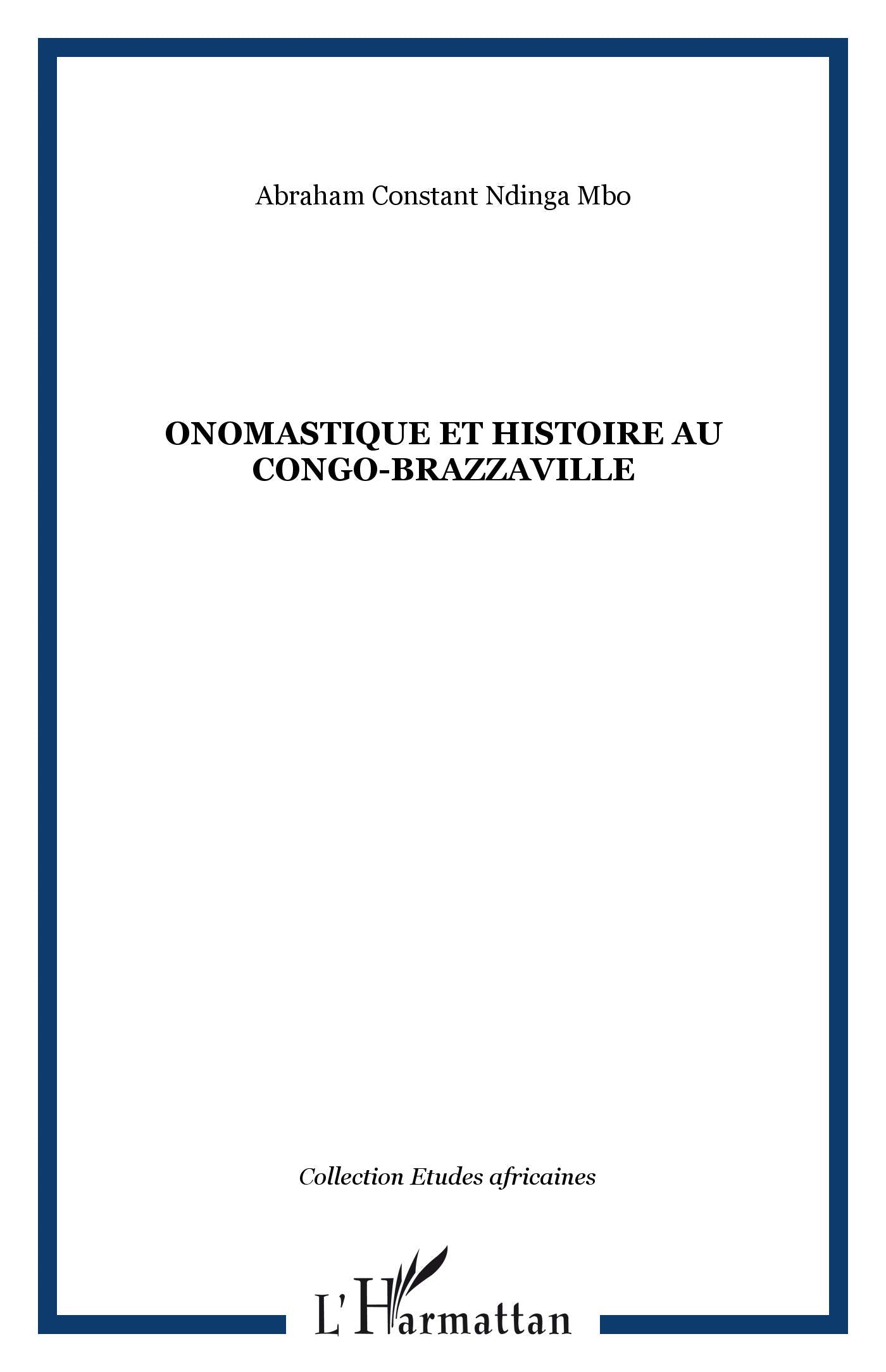 Onomastique et Histoire au Congo Brazzaville book