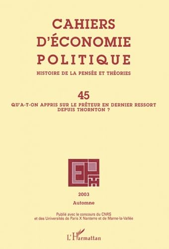 Qu'a-t-on appris sur le prêteur en dernier ressort depuis Thornton ? book