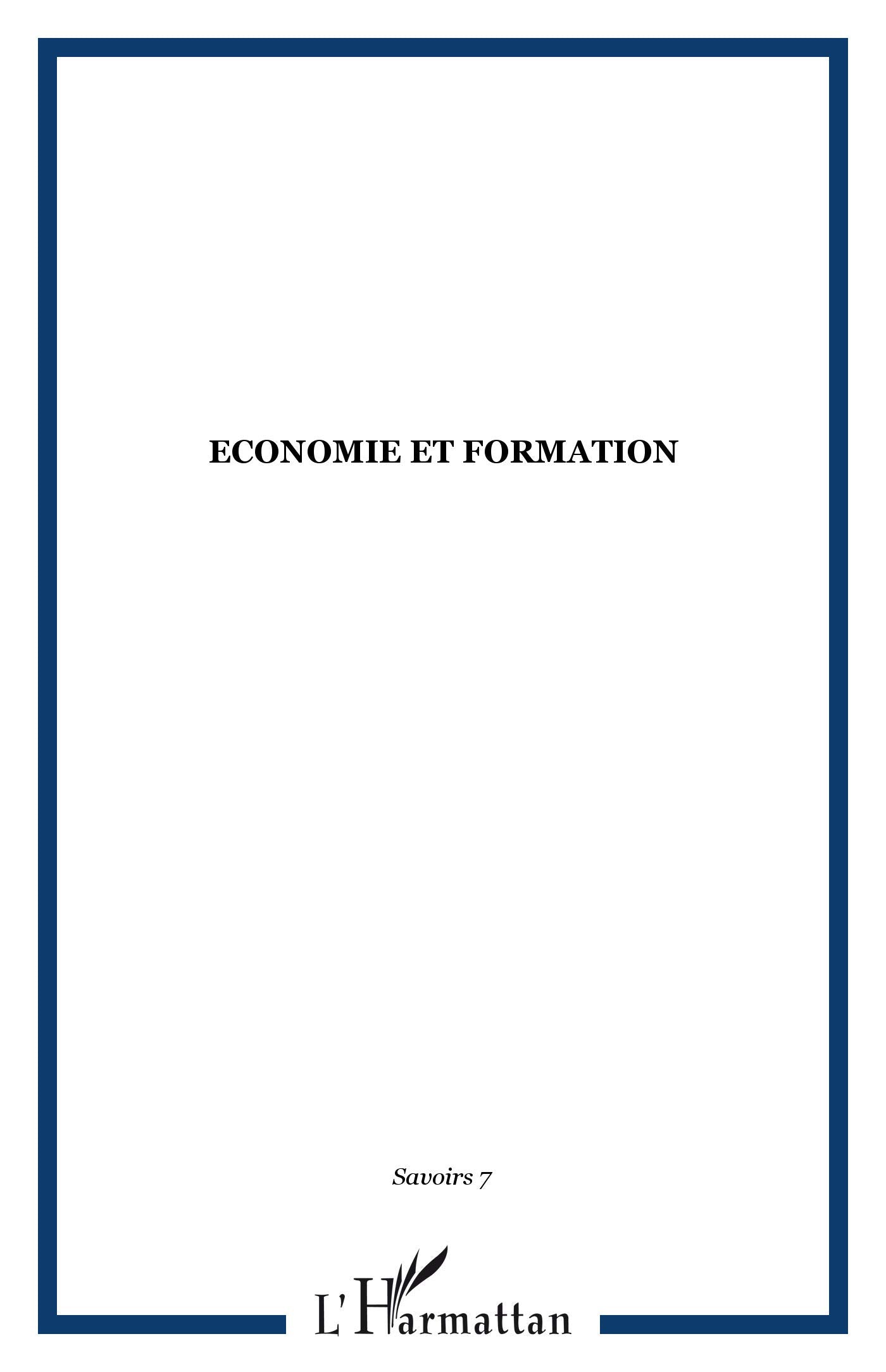 Economie et formation. : Savoirs n°7 book