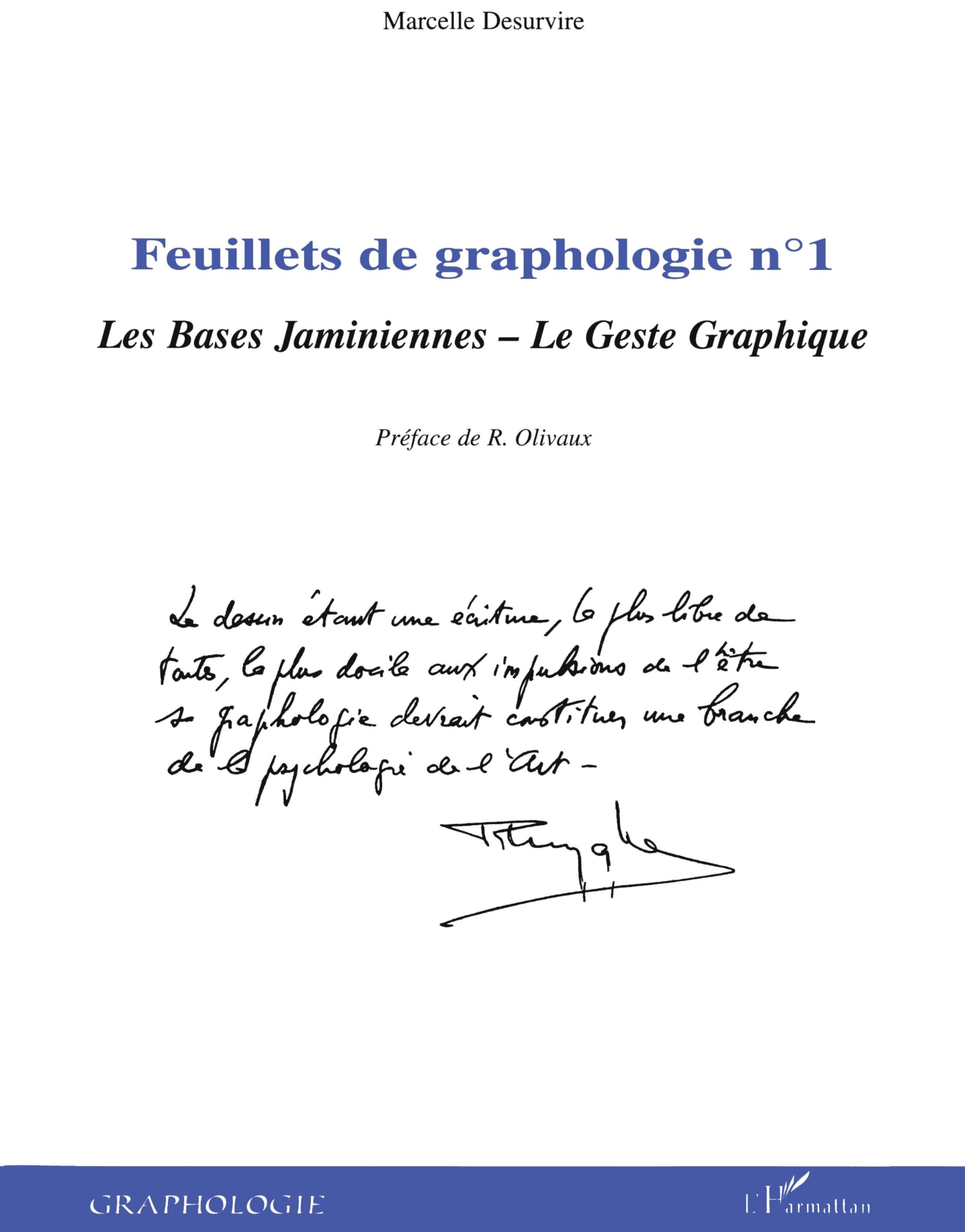 Feuillets de graphologie n°1: Les Bases Jaminiennes - Le Geste Graphique Psychology