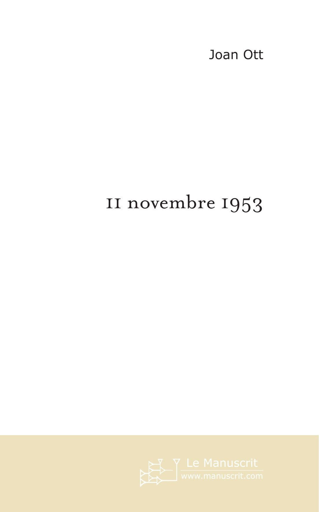 11-Nov-53: Chronique familiale book