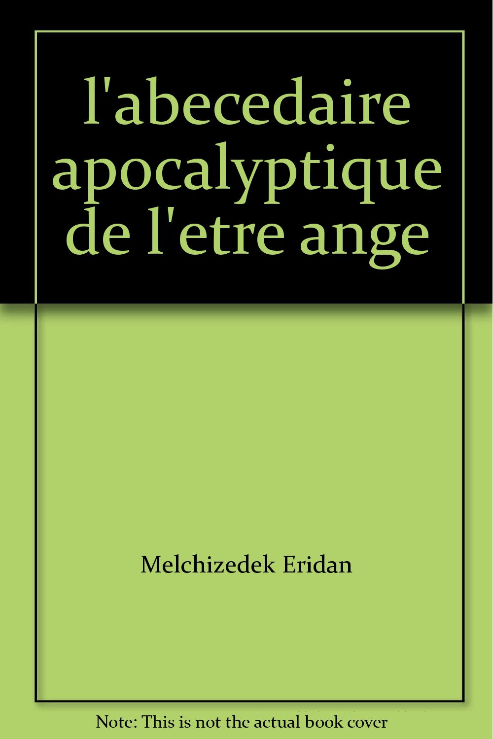 L'abecedaire apocalyptique de l'etre ange book