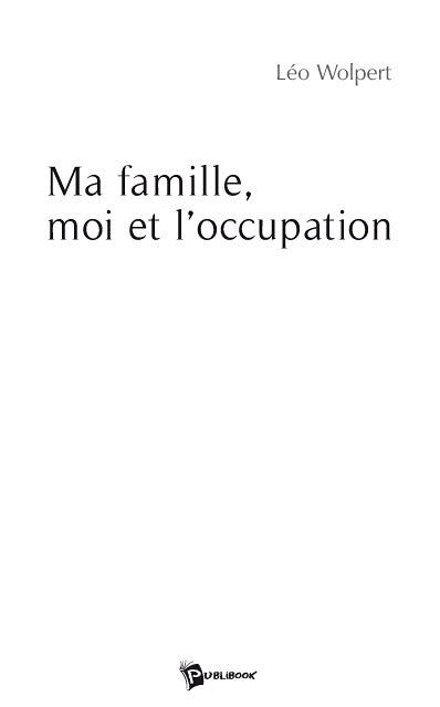 Ma famille, moi et l'occupation book