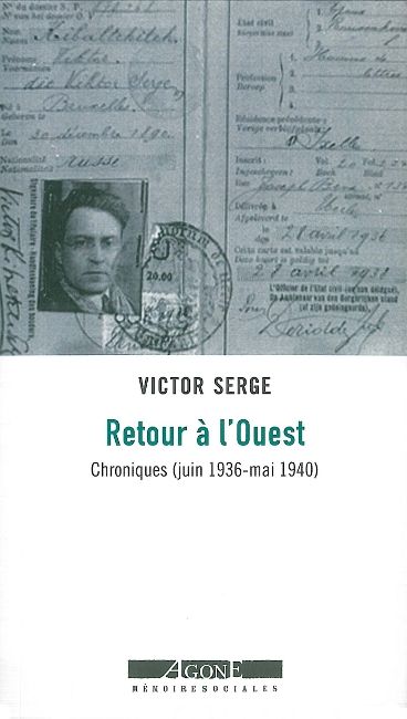 Retour à l'Ouest : chroniques (juin 1936-mai 1940) book