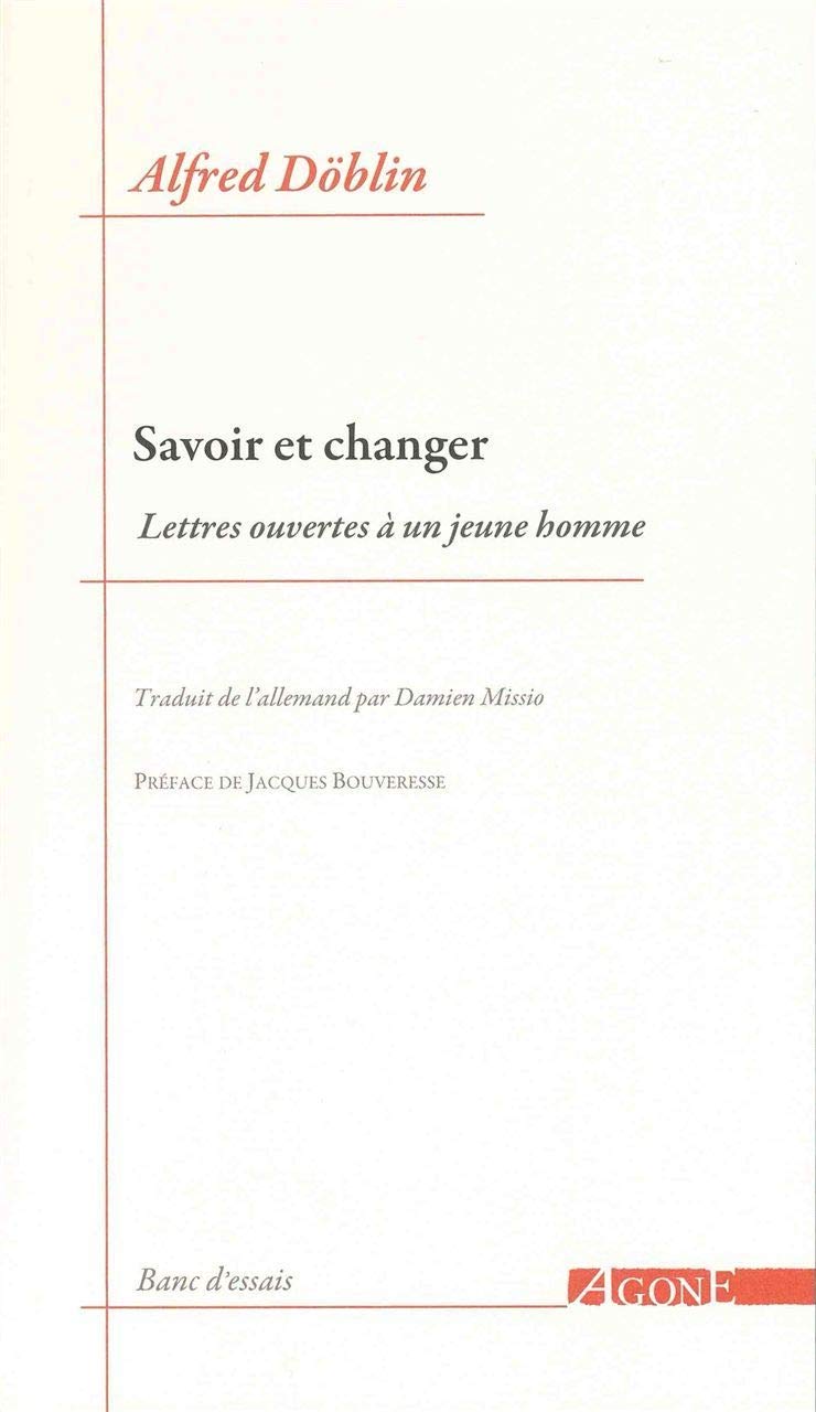 Savoir et changer: Lettres à un jeune homme Contemporary literature