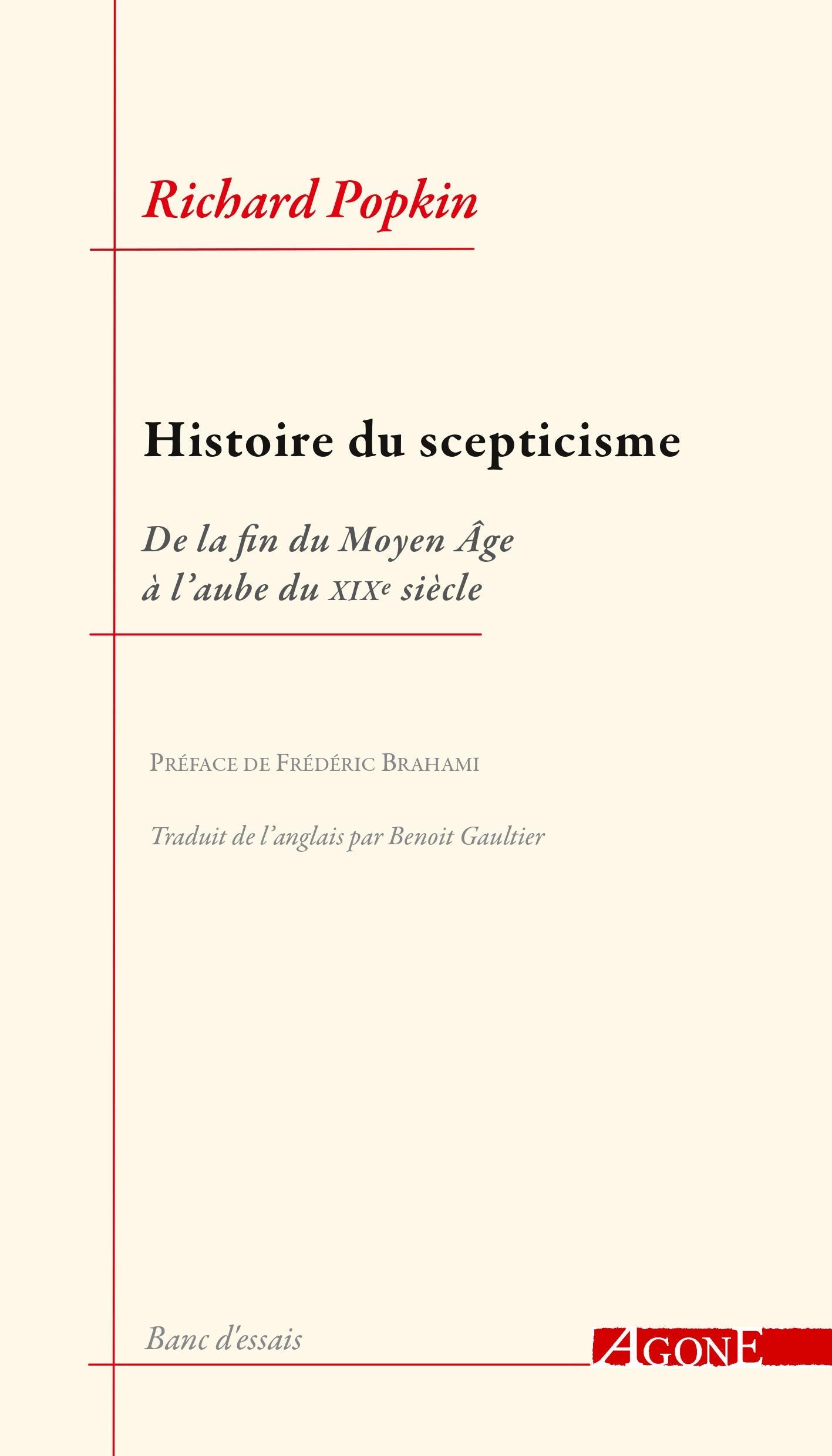 Histoire du scepticisme: De la fin du Moyen Age à l'aube du XIXe siècle book