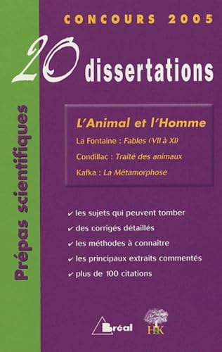 20 dissertations: L'animal et l'homme book