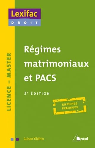 Régimes matrimoniaux et pacs book