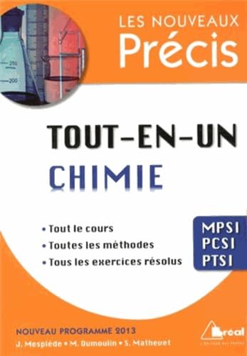 Précis tout en un chimie MPSI PCSI PTSI: Tout le cours, toutes les méthodes, tous les exercices résolus book