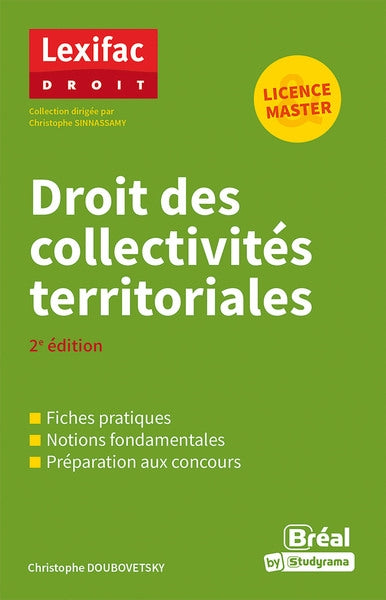 Droit des collectivités territoriales : licence & master book