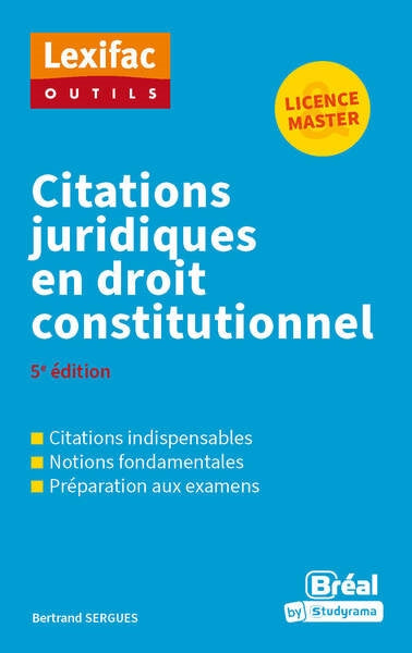 Citations juridiques en droit constitutionnel : licence & master Law
