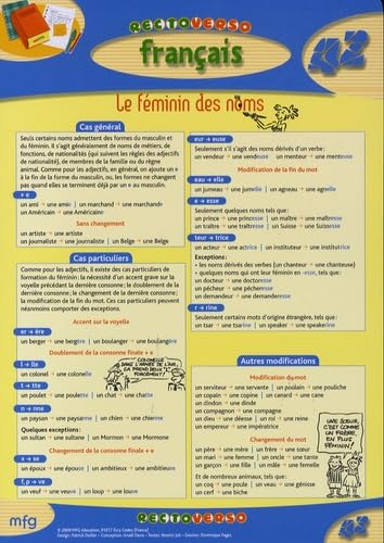 Français : le féminin de noms, le féminin des adjectifs book