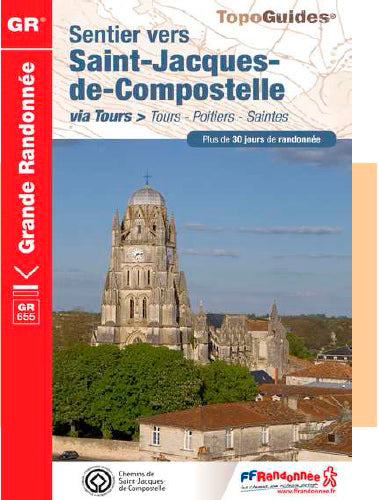 Sentier vers Saint-Jacques-de-Compostelle. Via Tours : Tours-Poitiers-Saintes, GR 655 : plus de 20 jours de randonnée Geology & Geography