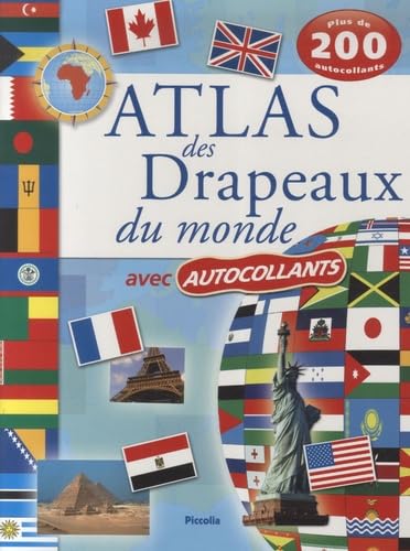 Atlas des drapeaux du monde avec autocollants book
