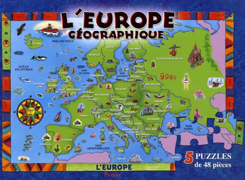 L'Europe géographique: 5 puzzles de 48 pièces book