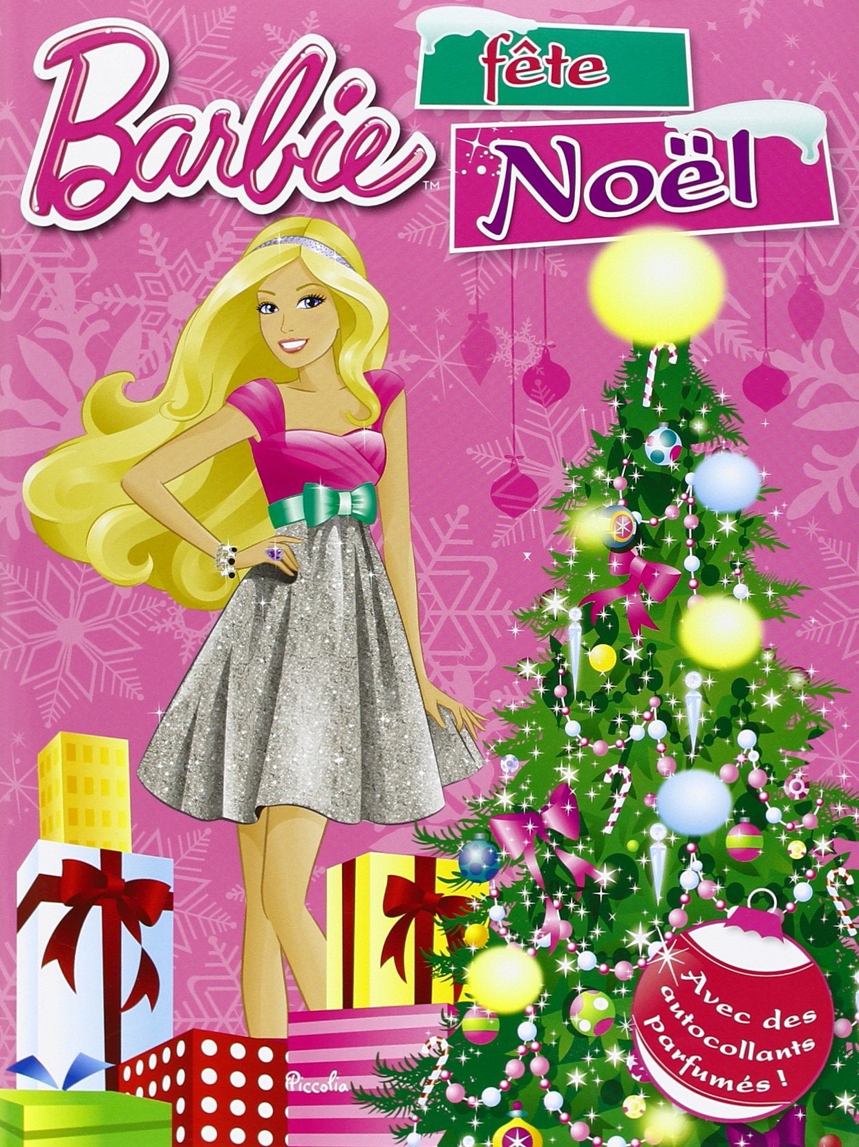 Barbie avec autocollants parfumés / Barbie fête Noël book