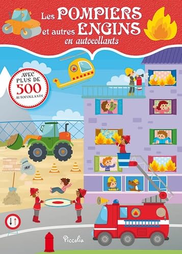 Les pompiers et autres engins en autocollants book