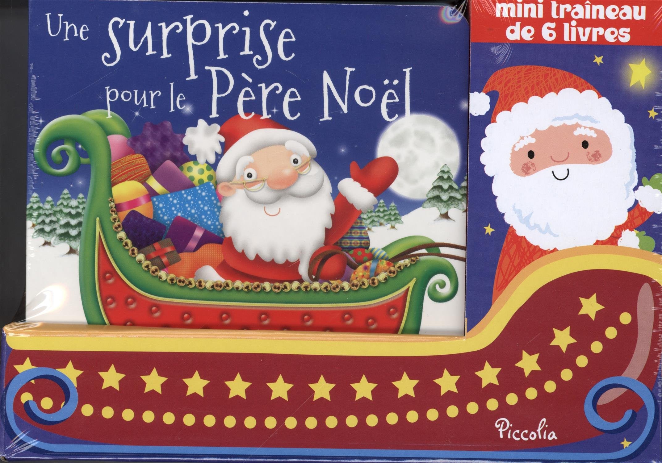 Mini traîneau de 6 livres: Joyeux Noël ! ; Le bonhomme de neige et l'oiseau ; Tous les bonshommes de neige ; Le sapin de Noël ; Les chaussettes de Noël ; Une surprise pour le Père Noël Books